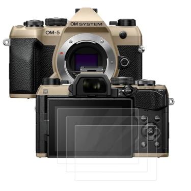 Imagem de Futanwei Película protetora de tela OM SYSTEM OM-5 Mark II [pacote com 3] película de vidro temperado HD [antiimpressões digitais] [antiarranhões] [sem bolhas] compatível com câmera digital sem