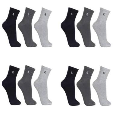 Imagem de Kit Com 12 Pares de Meias Lupo Adulto Am Walk Cano Medio Original, Pre