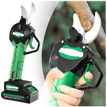 Imagem de Tesoura elétrica sem fio alimentada por bateria, diâmetro de corte de 40 mm, podador elétrico portátil para aparar galhos de árvores, 2 a 4 horas de trabalho, cortador de jardim com estojo de transp