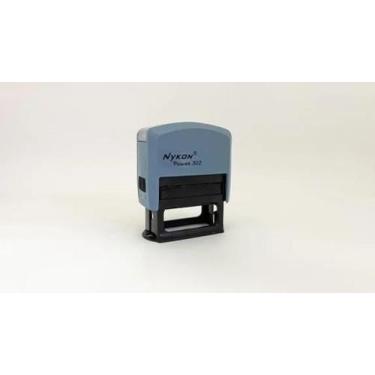 Imagem de Carimbo Automático Nykon 302 Azul Pastel
