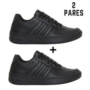 Imagem de Kit 2 Pares de Tenis Atikkos Fine Casual, Ak pto, Ak pto, 39