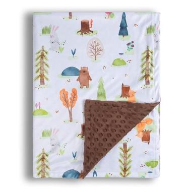 Imagem de Cobertor de bebê Donsonny Forest Bear 76x102 cm Soft Minky