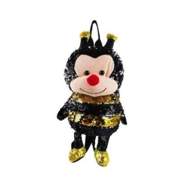 Imagem de Mini Mochila Lantejoulas Abelha 27x10x24-Feminino