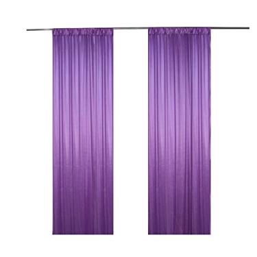 Imagem de SweetEasy 2 Peças De Cortinas 5 Pés X 10 Para Fundo Casamento, Chá Bebê, Aniversário, Festas Em Casa, Eventos, Festivais, Restaurantes, Recepção, Tecido Janela, Decoração Palco (Laverder)