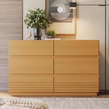 Imagem de Cômoda 6 Gavetas Samambaia CabeCasa MadeiraMadeira Carvalho