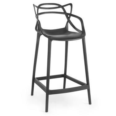 Imagem de Banqueta Média Allegra 66cm Design Cozinha/bancada - Preto