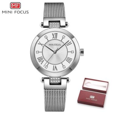Imagem de Relógio Feminino Mini Focus Mf0215l à Prova D'água Prata