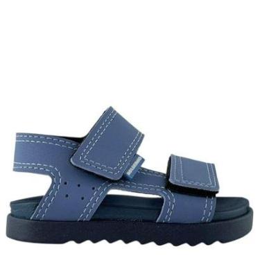 Imagem de Sandália Infantil Molekinho Azul com Fechamento em Velcro-Masculino