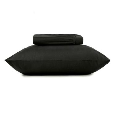 Imagem de Jogo de Cama Solteiro 2 Peças Altenburg Malha Fio Penteado Preto Primitivo