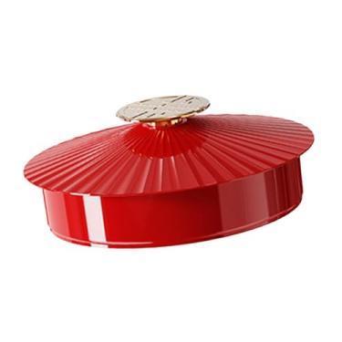 Imagem de IEUDNS Bandeja de servir dividida com tampa, travessa dividida, caixa para lanches, bandeja organizadora de alimentos para entretenimento e festas de, Camada única