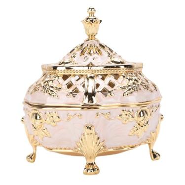 Imagem de MAVIS LAVEN Suporte para Incenso, Suporte para Incenso Estilo Vintage Europeu, Design Floral Esculpido Em Liga de Zinco Com Coletor Desmontável para Decoração de Casa Meditação (Ouro Branco)