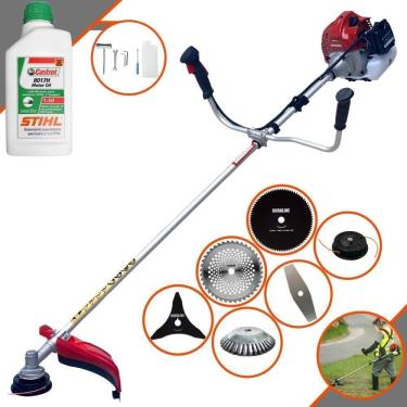 Imagem de Roçadeira Bcj431 Kawashima + Óleo Stihl + 6 Opções De Cortes
