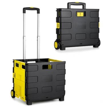 Imagem de Carrinho Dobrável Multiuso Portátil Vira Maleta Cesto Feira - IDEA