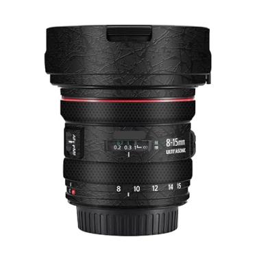 Imagem de Adesivo de lente de câmera EF 8-15 4 L para Canon EF 8-15 mm F4 L Revestimento Película Protetora Vinil Decalque Skin (Splash Ultra Preto)