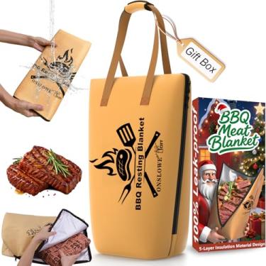 Imagem de Cobertor de churrasco de 63,5 cm para descanso de carne - Saco de descanso de carne de pano Oxford lavável - Cobertor de descanso de peito isolado para peru, ombro de porco e carne bovina - presentes