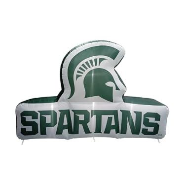 Imagem de FANMATS Mascote inflável NCAA Michigan State Spartans - Exibição inflável autoinflável, ventilador e cordões embutidos, logotipo oficial da equipe - mostre seu espírito durante todo o ano