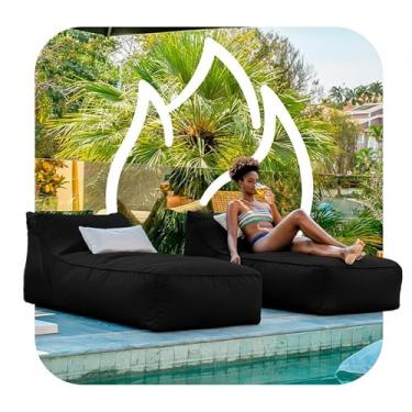 Imagem de Espreguiçadeira de Jardim Puff Uni – Sofá na Caixa By EcoFlame Garden (Preto)