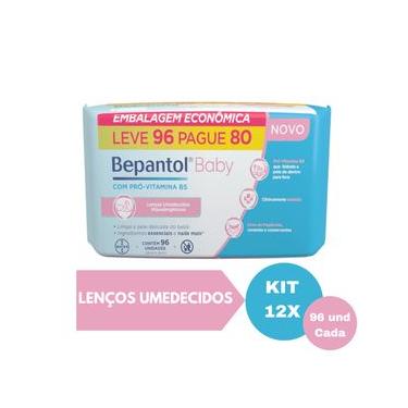 Imagem de Kit 12 Lenços Umedecidos Hipoalergênicos 96un cada - Bepantol