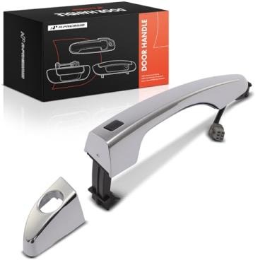 Imagem de A-Premium Maçaneta externa dianteira esquerda do lado do motorista com fechadura compatível com Hyundai Tucson 2016-2021, com sistema de entrada de chave inteligente, prata