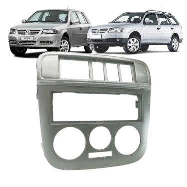 Imagem de Moldura Central Painel Radio Para 5 Botões Gol E Parati G4 Prata