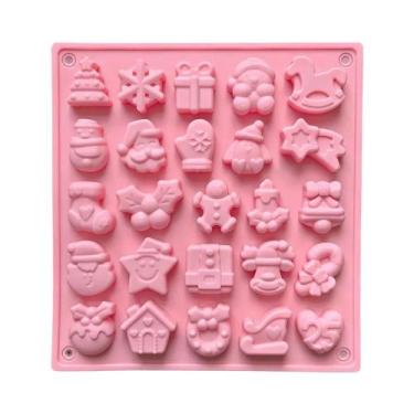 Imagem de Molde De Chocolate De Natal Com 25 Cavidades Molde De Silicone 3D Para