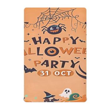 Imagem de JUZIHAI Lençol de berço de Halloween para meninos e meninas, capa de colchão de bebê macio elástico respirável para berço padrão e cama infantil, 132 x 71 cm