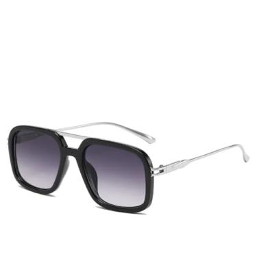 Imagem de VFDHN Óculos de Sol Grandes Retrô Femininos com Armação de Liga Metálica, Luxo Vintage e Lentes Degradê (TYJ365-6)