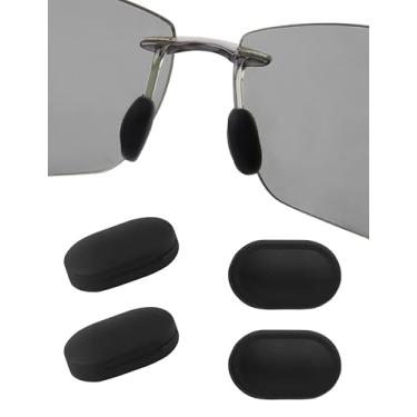 Imagem de Betterun Peças de reposição para almofadas de nariz para óculos de sol Maui Jim Lighthouse MJ423/Breakwall MJ422/Sugar Beach MJ421, Preto - 2 pares - Ajuste regular, Tamanho �nico