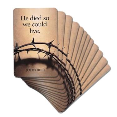 Imagem de Dicksons Marcador de livro cristão inspirador para livros, estudo da Bíblia, diários 6 x 10 cm, cartolina, coroa de espinhos, pacote com 12