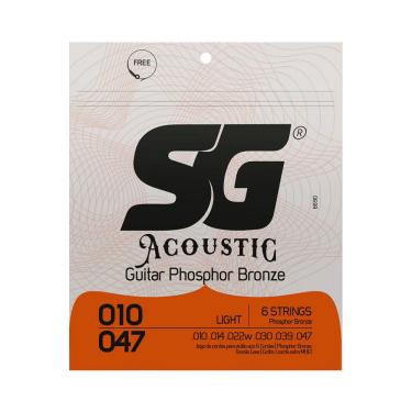 Imagem de Encordoamento SG P/ Violão Aço Phosphor/Bronze Light 10/47 - EC0470