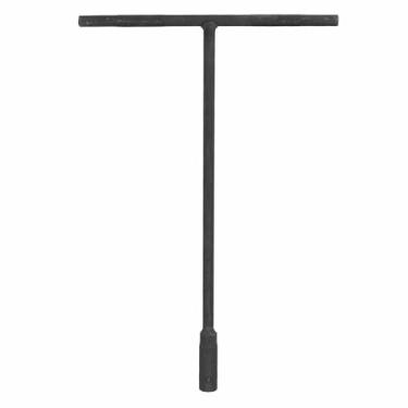 Imagem de HARFINGTON Soquete de chave em T 9 mm métrico de aço de alto carbono soquete de chave inglesa de 6 pontos com longo alcance para reparo de motocicletas e bicicletas, cinza, preto