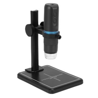 Imagem de OPPWONG Kit de Microscópio Digital WiFi, 1000X USB 1080P HD 800mAh 8 Luzes LED Microscópio Portátil ABS Com Base de Suporte de Elevação Ajustável Câmera de Ampliação para Observação