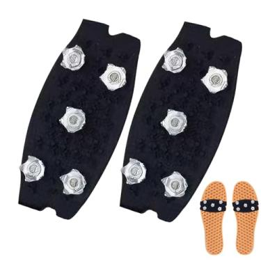 Imagem de Picos de para Sapatos,2 Peças Crampons Para Caminhada Leves E Anti-Derrapante,Para Sapatos De Escalada Neve E Caminhada No - Para Pesca Corrida Ao Ar Livre Comutacao E Trabalho