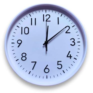 Imagem de Relógio de Parede Luxo 29cm e 25cm - Números Grandes para Visão Clara, Ideal para Sala, Cozinha e Quarto, Design Elegante e Fácil de Instalar (29CM/BRANCO)