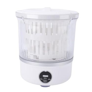 Imagem de Fockety Máquina de Lavar Portátil, Mini Lavadora Sem Fio 3L Com Cesto Giratório, Máquina de Lavar Recarregável para Viagens, Camping, Apartamentos, Dormitório, Hotel, Roupas de bebê