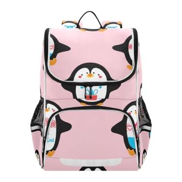 Imagem de Joisal Funny Backpacks Boys Cute Cartoon Penguins Pink Kids Girls' Backpack Children Large Back to School Bag Custom for Elementary School Book Bags Colorful