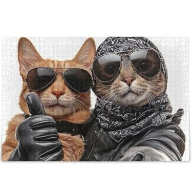 Imagem de Quebra-cabeças bonitos para cães e gatos com 1000 peças, cenário adulto, arte floral, amantes de cenas de outono, presentes de elefantes brancos, 75 x 50 cm