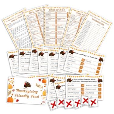 Imagem de Thanksgiving Friendly Feud Games for Adults, Friendsgiving Games for Family Large Group, Thanks Giving Turkey Trivia Card Game, Fall Party Decorations -B04