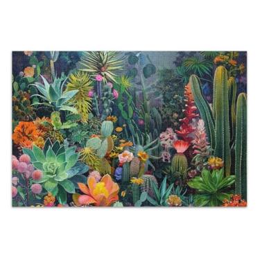 Imagem de Quebra-cabeça 1000 peças adulto família brinquedo arte personalizado exclusivo quebra-cabeça exótico jardim pintura engraçada, 75 x 40 centímetros