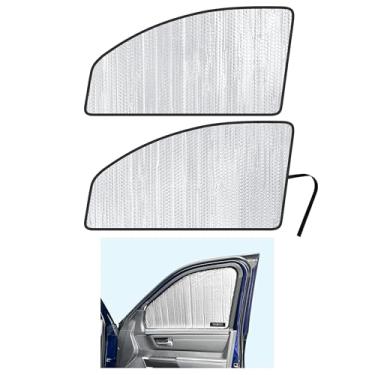 Imagem de Protetor solar YelloPro com ajuste personalizado para janela lateral (conjunto de 2) assento dianteiro para Toyota Tundra 2022 2023 2024 2025 - Crew Max Cab 4Dr, refletor UV protetor solar blocos