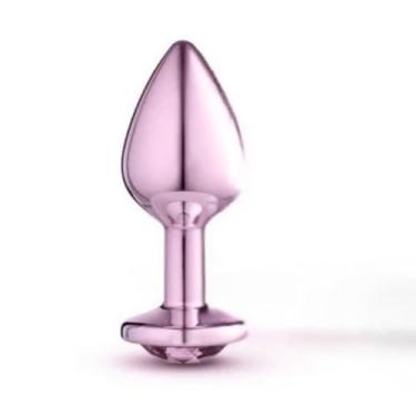 Imagem de Plug Anal 8,0 x 3,7cm Com Pedra Tamanho M Acessório Erótico Para Fetiche Visual 254 (ROSA)