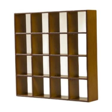 Imagem de Fenteer Sapateira de madeira para casa de bonecas em escala 1/12, estante em miniatura, móveis de madeira para casa de bonecas, Marrom