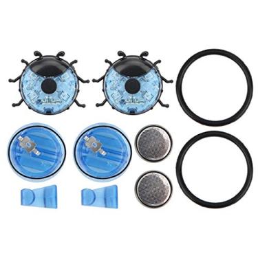 Imagem de Lâmpada decorativa de bicicleta, 2 peças de scooter de equilíbrio decoração de bicicleta luz raios de luz acessório de ciclismo ao ar livre para mountain bike bicicleta de estrada acessório de ciclismo (azul adybug)