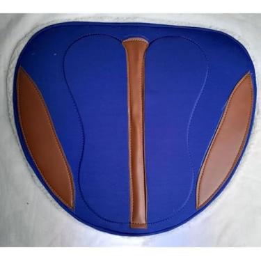 Imagem de Manta Forro para Cavalo - Proteção Lombar e Sela, Ideal para Vaquejada e Atividades Equinas (Azul)