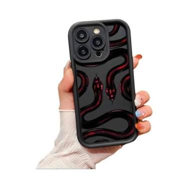 Imagem de Capa De Telefone Com Estampa De Cobra Preta Para Samsung A30 A20 A31 A