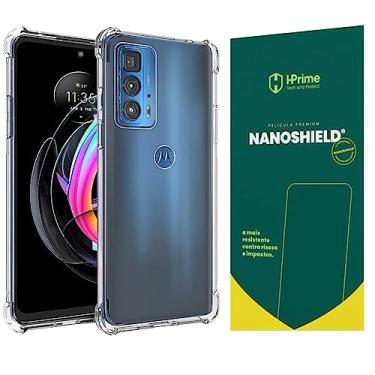 Imagem de Kit Capa Capinha Para Moto Edge 20 Pro Tela de 6.67 Case Air Anti Impacto Transparente + Pel�cula Hprime Nanoshield (Transparente + Hprime Nanoshield)