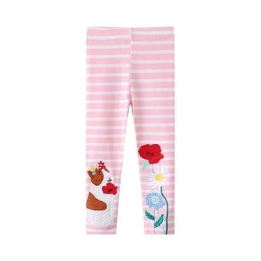 Imagem de Leggings Bordadas Azuis De Sereia Para Meninas, Calças Lápis De Compri