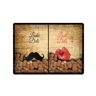 Imagem de Quadro Decorativo Porta Rolhas Ele e Ela C03 - D'Rossi