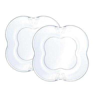 Imagem de Jogo 2 Prato De Sobremesa De Vidro Butterfly Borboleta Transparente Wolff 17cm