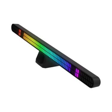 Imagem de Barra De LED RGB De 30CM Com Dupla Fileira, Controlada Por Voz, Recarr